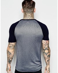 T-shirt à col rond bleu marine Asos