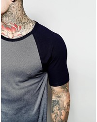 T-shirt à col rond bleu marine Asos