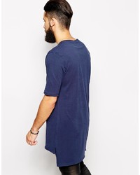 T-shirt à col rond bleu marine Asos