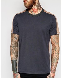 T-shirt à col rond bleu marine Asos