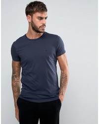 T-shirt à col rond bleu marine Calvin Klein