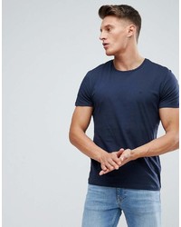 T-shirt à col rond bleu marine Calvin Klein