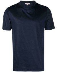 T-shirt à col rond bleu marine Canali