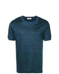 T-shirt à col rond bleu marine Cerruti 1881