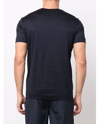 T-shirt à col rond bleu marine Emporio Armani