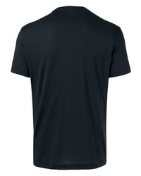 T-shirt à col rond bleu marine Ea7 Emporio Armani