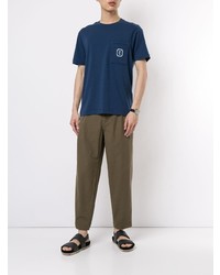 T-shirt à col rond bleu marine Cerruti 1881