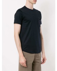 T-shirt à col rond bleu marine Emporio Armani