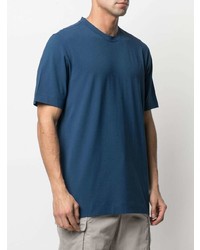 T-shirt à col rond bleu marine Z Zegna