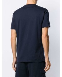 T-shirt à col rond bleu marine Brunello Cucinelli