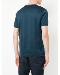 T-shirt à col rond bleu marine Cerruti 1881