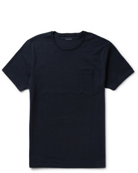 T-shirt à col rond bleu marine Club Monaco