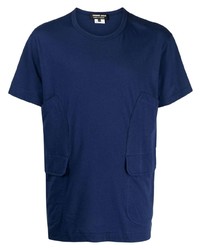 T-shirt à col rond bleu marine Comme des Garcons Homme Deux