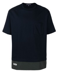 T-shirt à col rond bleu marine Comme des Garcons Homme