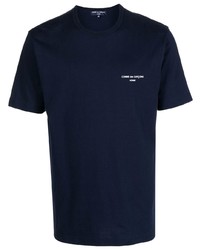 T-shirt à col rond bleu marine Comme des Garcons Homme
