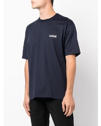 T-shirt à col rond bleu marine Comme des Garcons Homme