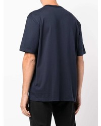 T-shirt à col rond bleu marine Comme des Garcons Homme