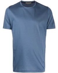 T-shirt à col rond bleu marine Corneliani