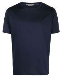 T-shirt à col rond bleu marine Corneliani