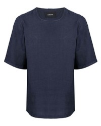 T-shirt à col rond bleu marine Costumein