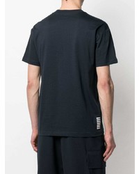 T-shirt à col rond bleu marine Ea7 Emporio Armani