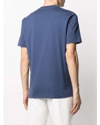 T-shirt à col rond bleu marine Brunello Cucinelli