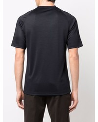 T-shirt à col rond bleu marine Ermenegildo Zegna