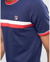 T-shirt à col rond bleu marine Fila