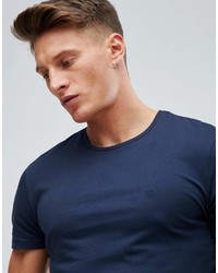 T-shirt à col rond bleu marine Calvin Klein