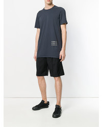 T-shirt à col rond bleu marine Rick Owens DRKSHDW