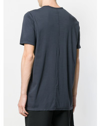 T-shirt à col rond bleu marine Rick Owens DRKSHDW