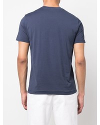 T-shirt à col rond bleu marine Finamore 1925 Napoli