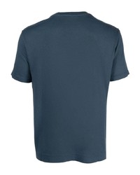 T-shirt à col rond bleu marine Boglioli