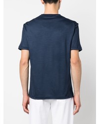 T-shirt à col rond bleu marine Xacus