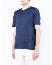 T-shirt à col rond bleu marine Canali