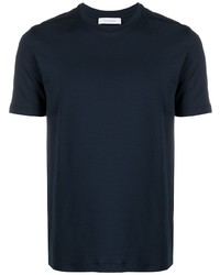 T-shirt à col rond bleu marine Cruciani