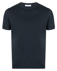 T-shirt à col rond bleu marine Cruciani