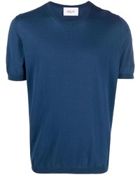 T-shirt à col rond bleu marine D4.0