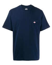 T-shirt à col rond bleu marine Danton