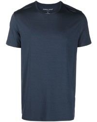 T-shirt à col rond bleu marine Derek Rose