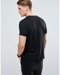 T-shirt à col rond bleu marine Asos