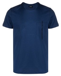 T-shirt à col rond bleu marine Diesel