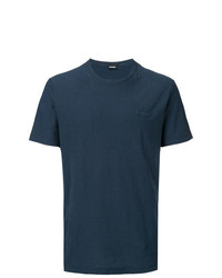 T-shirt à col rond bleu marine Diesel