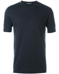 T-shirt à col rond bleu marine Dolce & Gabbana