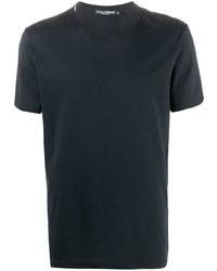 T-shirt à col rond bleu marine Dolce & Gabbana