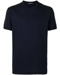 T-shirt à col rond bleu marine Dolce & Gabbana