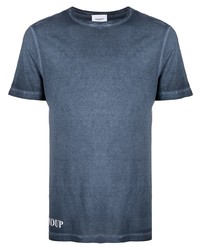 T-shirt à col rond bleu marine Dondup