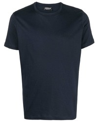 T-shirt à col rond bleu marine Dondup