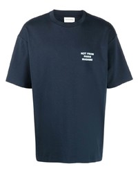 T-shirt à col rond bleu marine Drôle De Monsieur