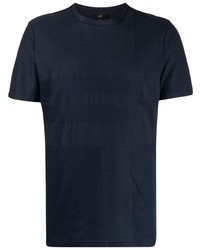 T-shirt à col rond bleu marine Dunhill